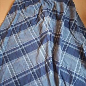Croft & Barrow Blue Plaid A-Line Skirt